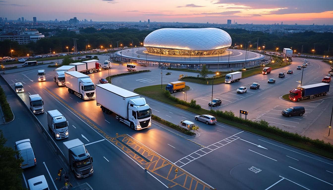 Illustration: Comment fonctionne le parking P1 logistique de l’Arena Grand Paris ?