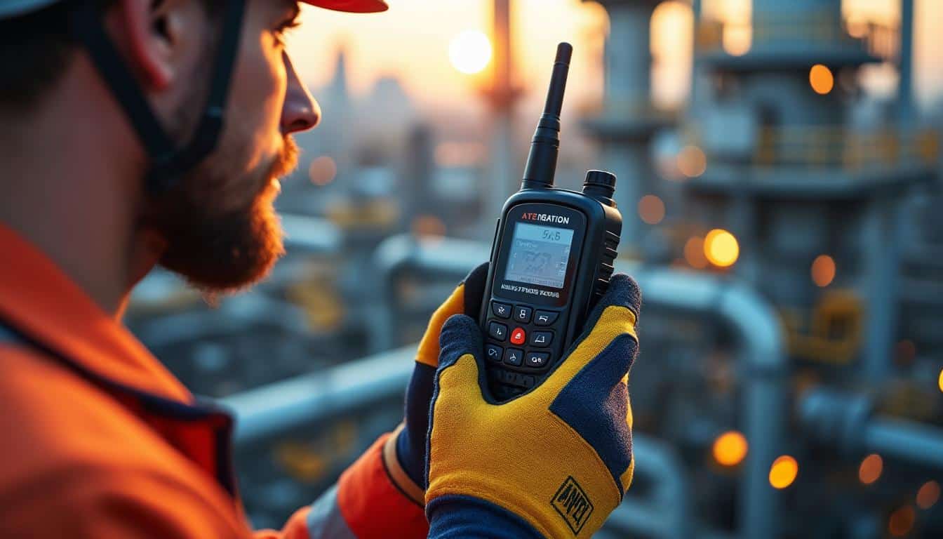 Illustration: Comprendre le rôle essentiel du talkie walkie certifié ATEX