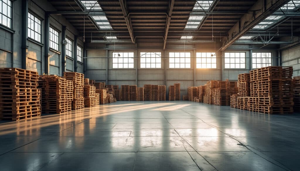 Image mise en avant pour Palettes industrielles : pourquoi choisir un système de rayonnage d’occasion ?